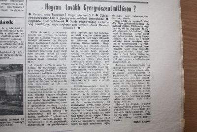 M�r 23 �ve is f�t�sgondokkal k�szk�d�tt a v�ros.