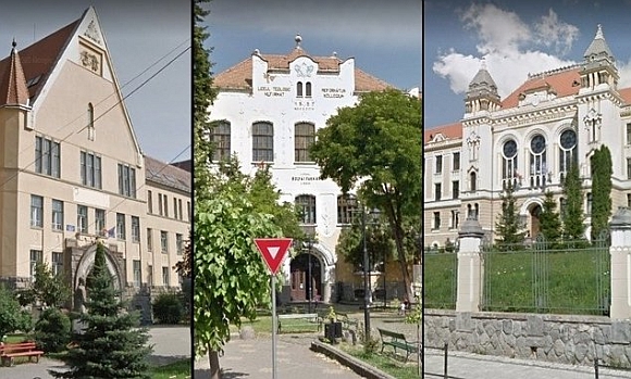 A rom�niai magyar oktat�s n�h�ny emblematikus int�zm�nye: Salamon Ern� Gimn�zium, Bolyai Farkas Elm�leti L�ceum, M�rton �ron F�gimn�zium. 