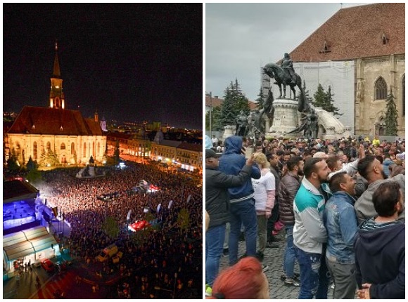 Jobbra: Kolozsv�ri Magyar Napok (Kiss G�bor), balra a roma ellen�ll�s napja (Tim�r Norbert). 