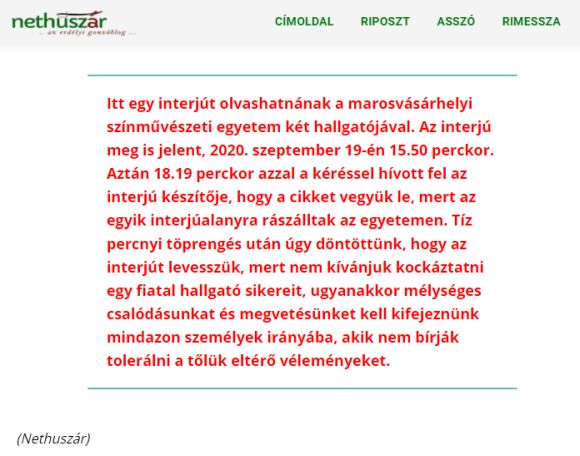 K�perny�ment�s a nethuszar.ro vonatkoz� cikk�r�l (vagyis annak hely�r�l) 