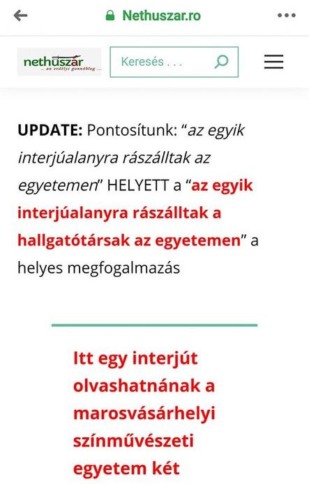 A Nethusz�r ut�lagos pontos�t�sa