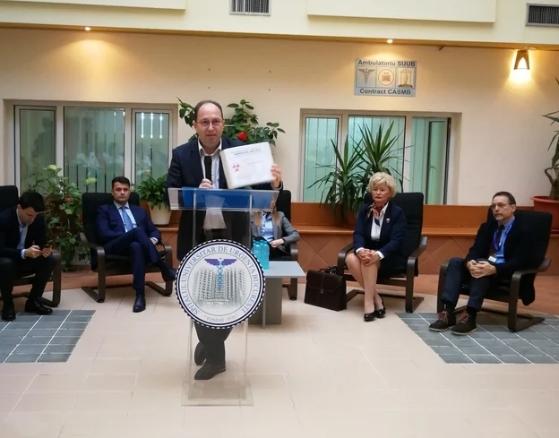 2018-ban az Egyetemi Korhzban a trsintzmnyek elljri s politikusok mr tadtak egy kzpontot, ami nem mkdtt. Jobb ktszer, mint egyszersem? Fot:  kpernyments / Libertatea.ro