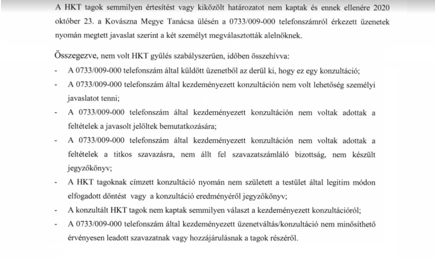 Szab�lytalans�gok, amelyeket Kelemen Szil�rd P�ter �v�s�ban jelzett a megyei szab�lyzatfel�gyel� bizotts�g fel�