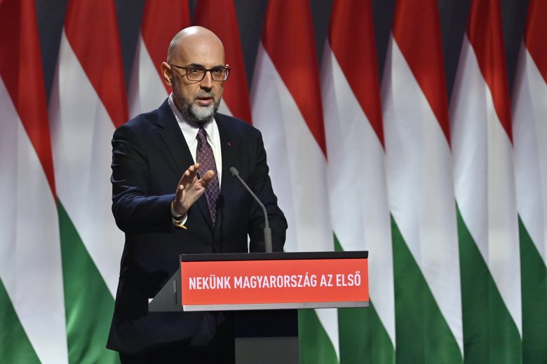 Kelemen Hunor sz�vets�gi eln�k a Fidesz kongresszus�n 2021 november�ben. Fot�: MTI/Kosztics�k Szil�rd
